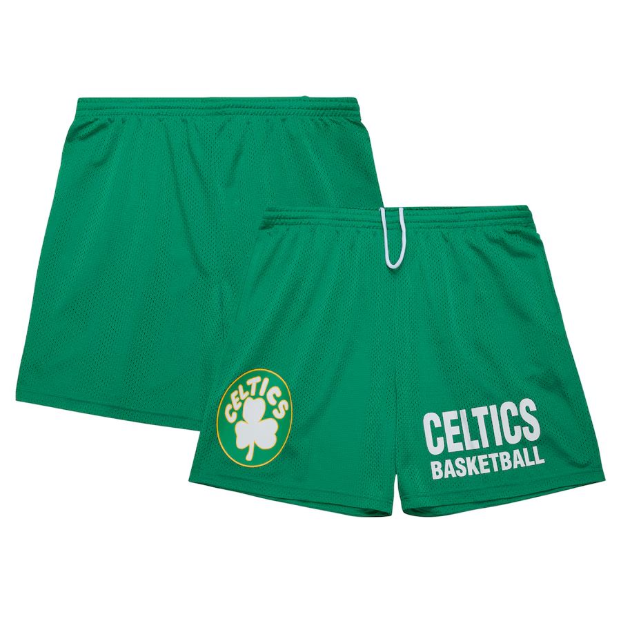 2025 Men NBA Boston Celtics Green Shorts-0